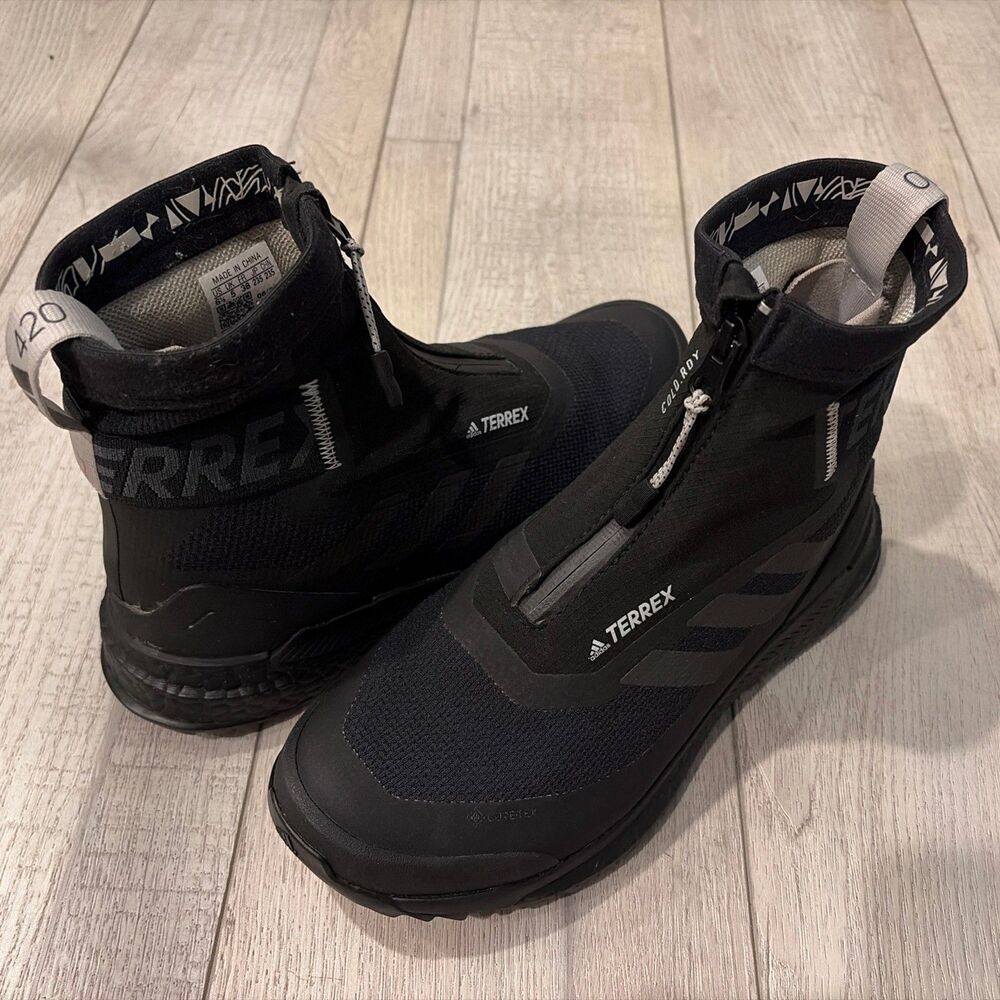 Adidas Pharrell Human Race Terrex Free Hiker Zip Triple Black GORE-TEX Sz 6.5 - Picture 2 of 8